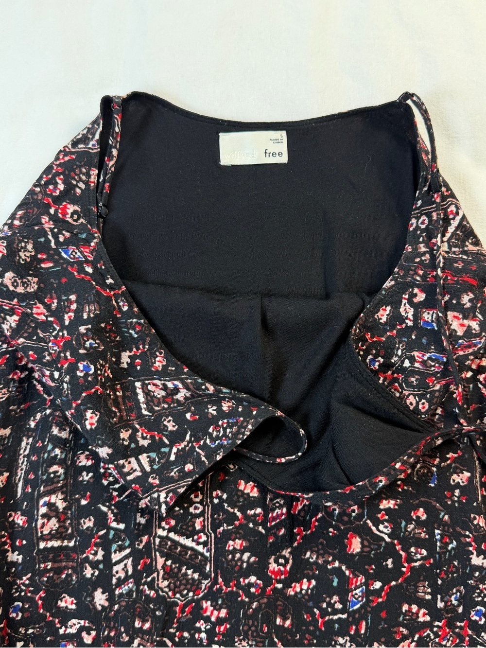 Aritzia Wilfred Free Boho Floral Spaghetti Strap Mini Dress Size Small - Picture 9 of 11